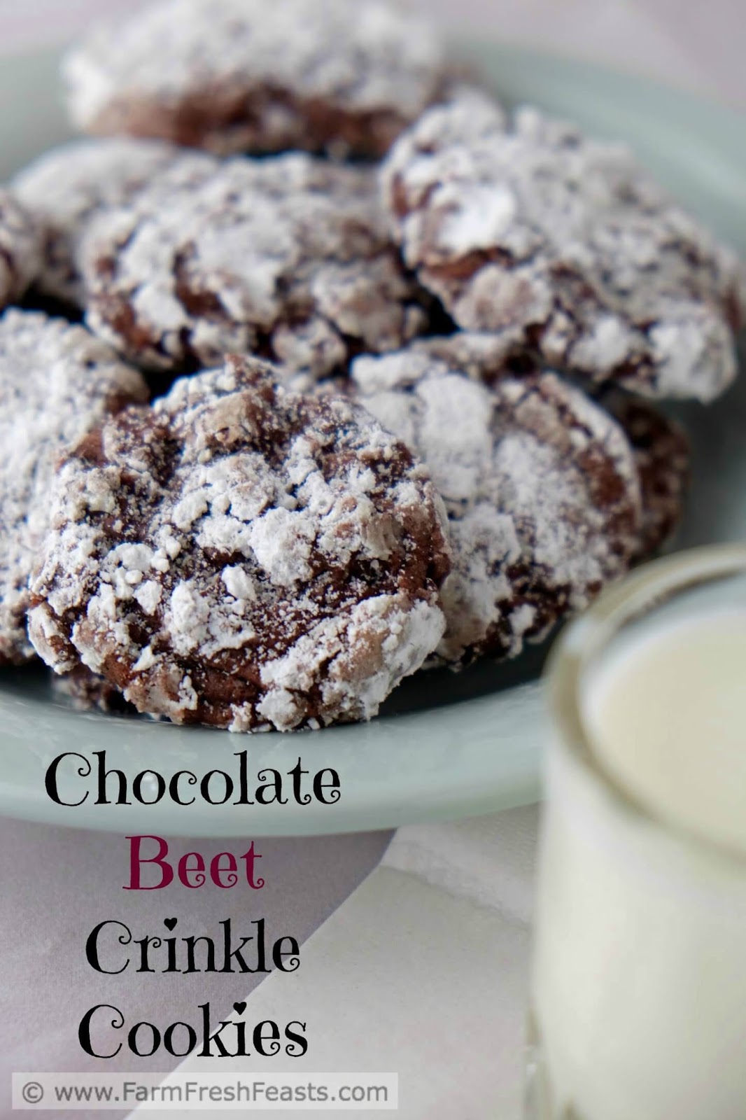 Farm Fresh Feasts Chocolate Beet Crinkle Cookies Choctoberfest