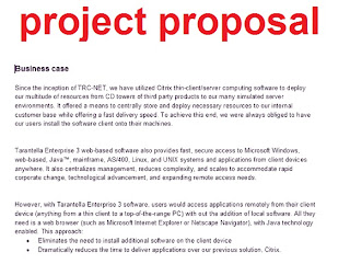 business letter sample: project proposal template