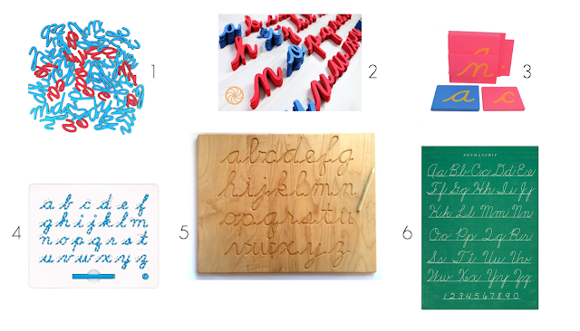 Toys and Materials that support cursive writing 
