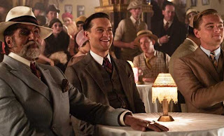 The Great Gatsby (2013) Veteran Indian actor Amitabh Bachchan as Meyer Wolfsheim, Tobey Maguire as Nick Carraway, Leonardo DiCaprio as Jay Gatsby in The Great Gatsby, Directed by Baz Luhrmann