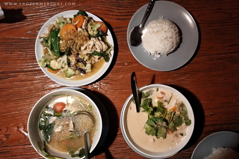 Dinner at restaurant, Kloug Wan, Thailand