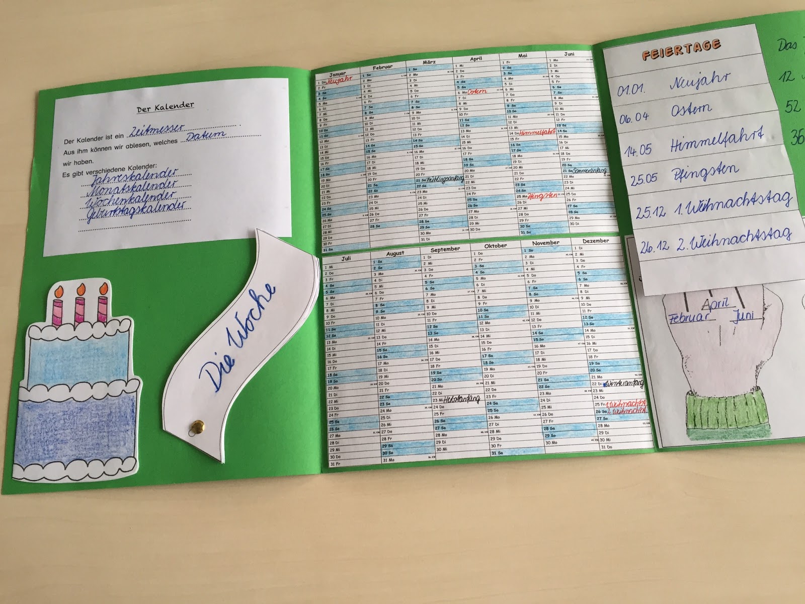Arnienotizblog: Lapbookbeispiel Kalender