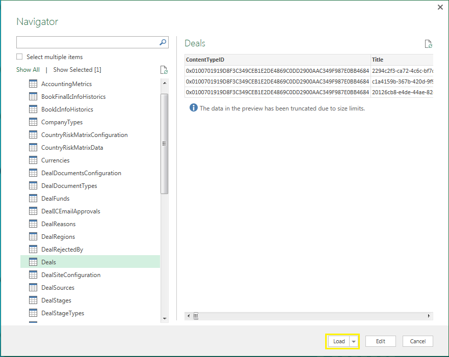power query connect to sharepoint list