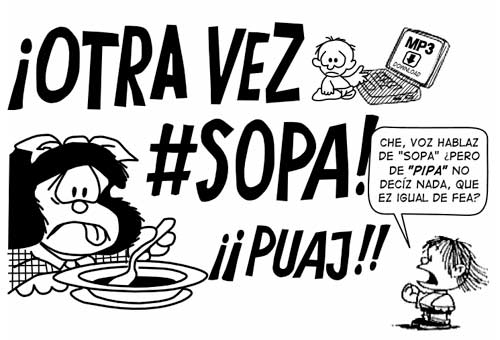 Mafalda: otra vez SOPA ¡puaj!