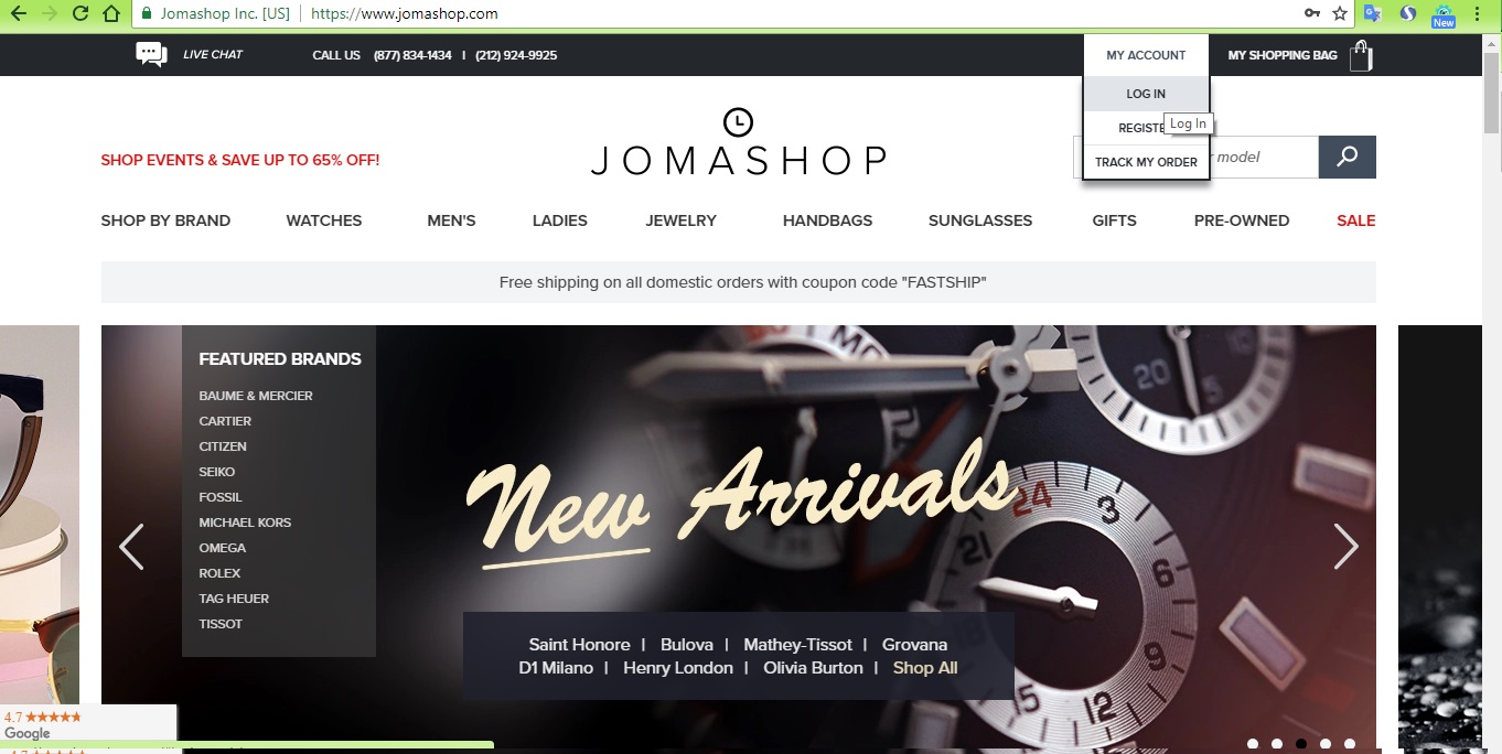 Hướng dẫn sử dụng Jomashop gift card - mua bán Jomashop gift card