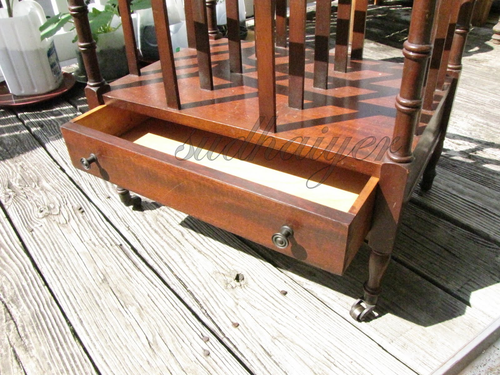 The Design Enthusiast Amazing Antiques Canterbury Mahogany Magazine Rack