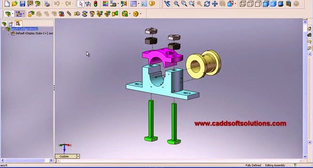 SolidWorks Exploded View Assembly Drawing Tutorial | Bill of Material ...