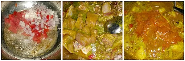 Step by step pictures of how to make chicken curry