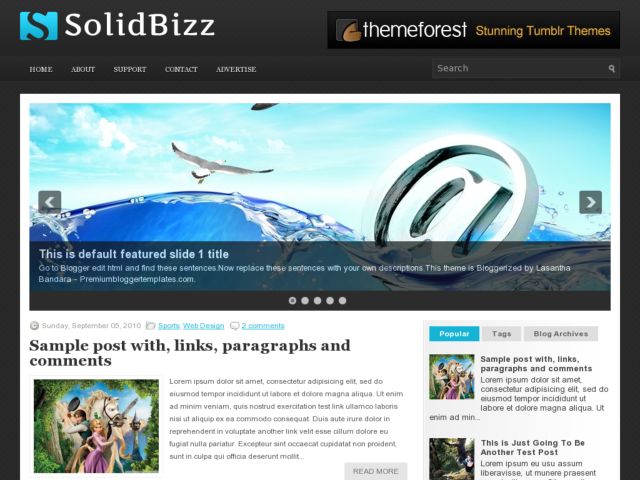SolidBizz Blogger Template