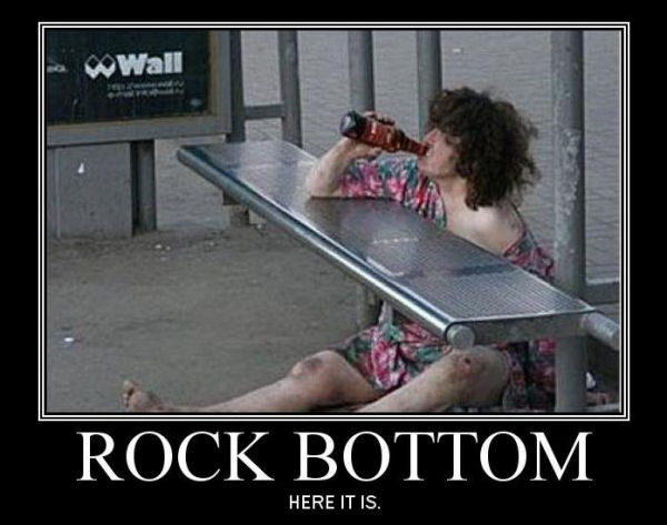 Rock bottom motivational poster - great porno