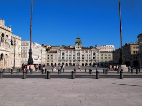 Trieste's vast Piazza Unità d'Italia is the focal point of the port city in northeastern Italy