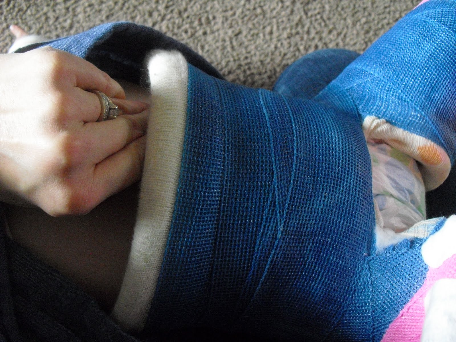 Vigues' House of Happiness SPICA cast diaper tutorial