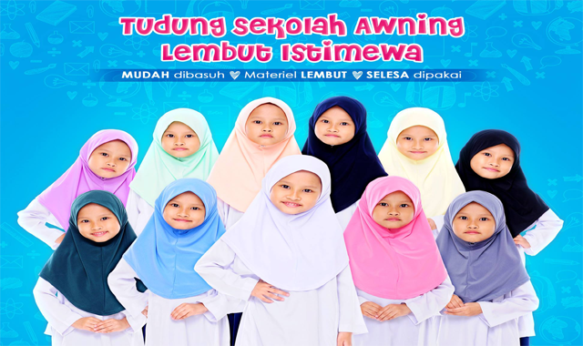 Tudung Sekolah Kanak-Kanak 2017 Tudung Sekolah Kanak-Kanak 2017
