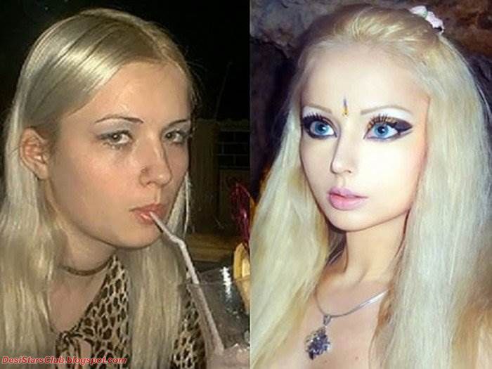 Human Barbie Valeria Lukyanova Photos Before and After Plastic Surgery