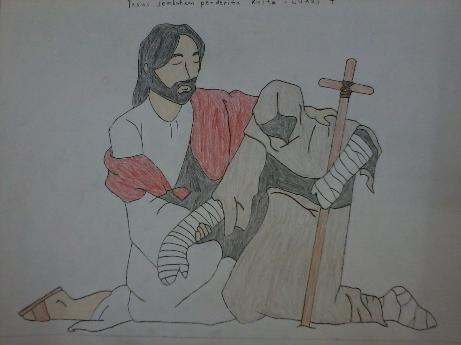 KREATIF Yesus Menyembuhkan Orang  yang Sakit  Kusta 