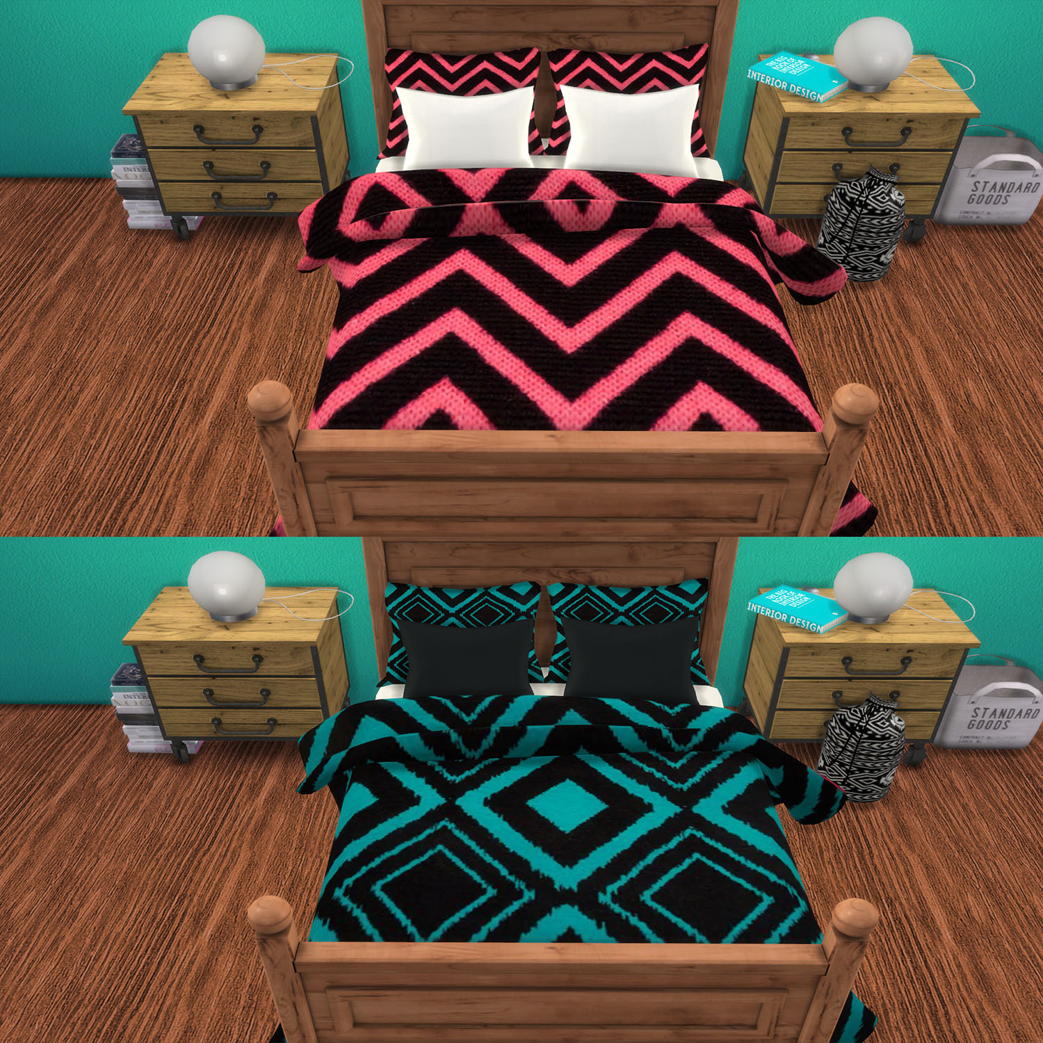 Sims 4 CC's The Best Blankets & Pillows by CC For Sims 4