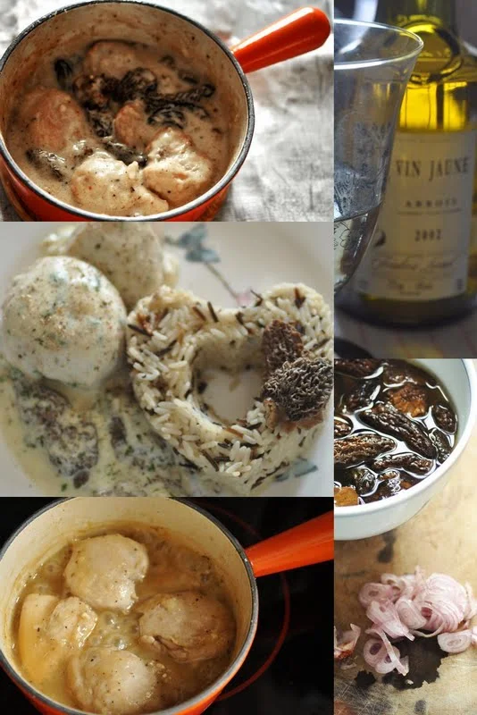 Délices et Caprices: Poulet au vin jaune et aux morilles fraiches