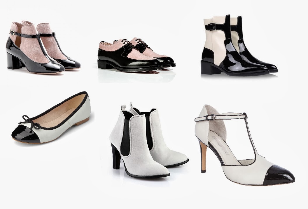 Schwarz/weißer Schuh-Trend