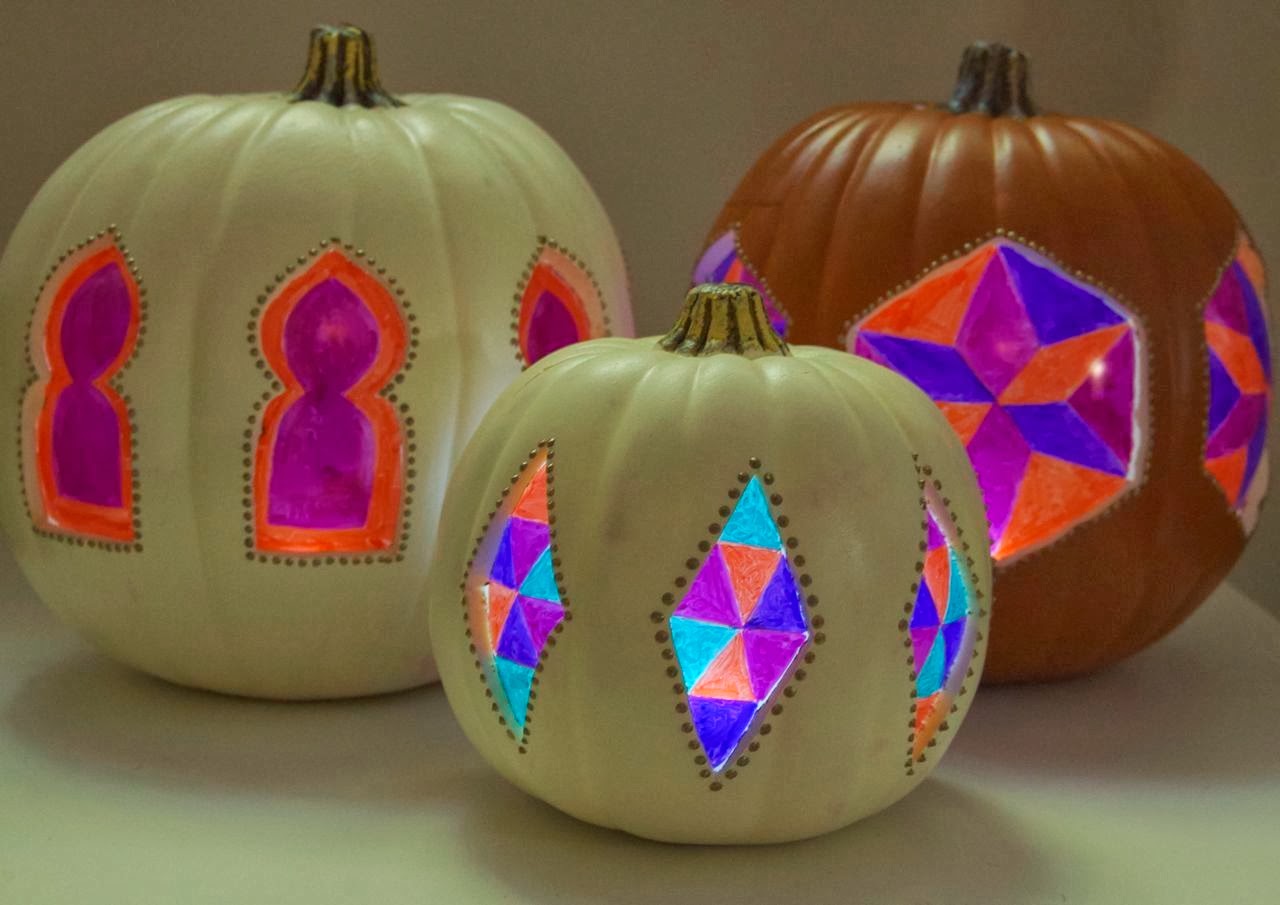 Stained Glass Pumpkins
