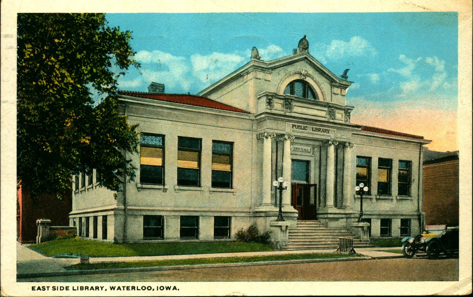 Library Postcards 1923 East Side Library, Waterloo, Iowa