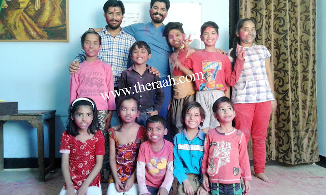 RAAH NGO CELEBRATE HOLI - 2016 Raah NGO aims to Celebrate Holi to let the students learn about the "keep Cleanliness, Dont throw colours on any animal. Please play Dry Holi don't Waste Water.." Along with abiding safety precautions while playing Holi, children also enjoyed them self with different colours. The enjoyment was visible on their happy faces. Like & Subscribe JOIN US & SUPPORT US
