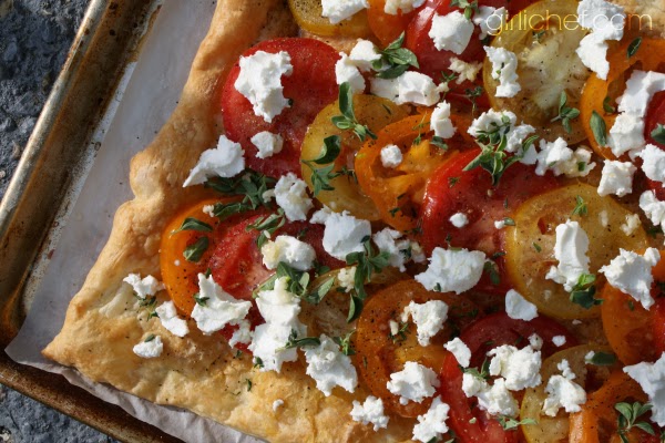 Tomato Goat Cheese Tart in "13 Would-Be Blog Posts of 2013" at www.girlichef.com