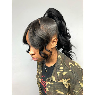 29+ Ways to Create Black Sleek Ponytail Hairstyles Ideas To Copy In 2020 Add a pop of color to your hair with a coiffure like this one 29+ Ways to Create Black Sleek Ponytail Hairstyles Ideas To Copy In 2020