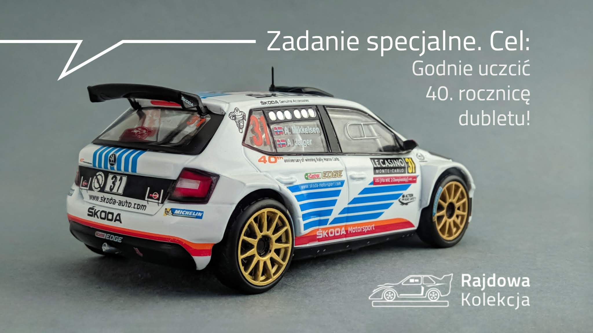 Altaya Skoda Fabia R5, Winner Rally Monte-Carlo 2017 in WRC-2 Altaya Skoda Fabia R5, Winner Rally Monte Carlo 2017 in WRC-2