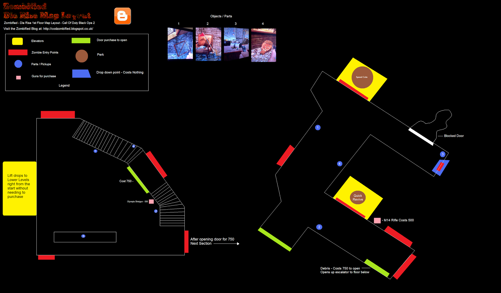Die Rise Map Layout - Call Of Duty Black Ops 2 Revolution Map pack.