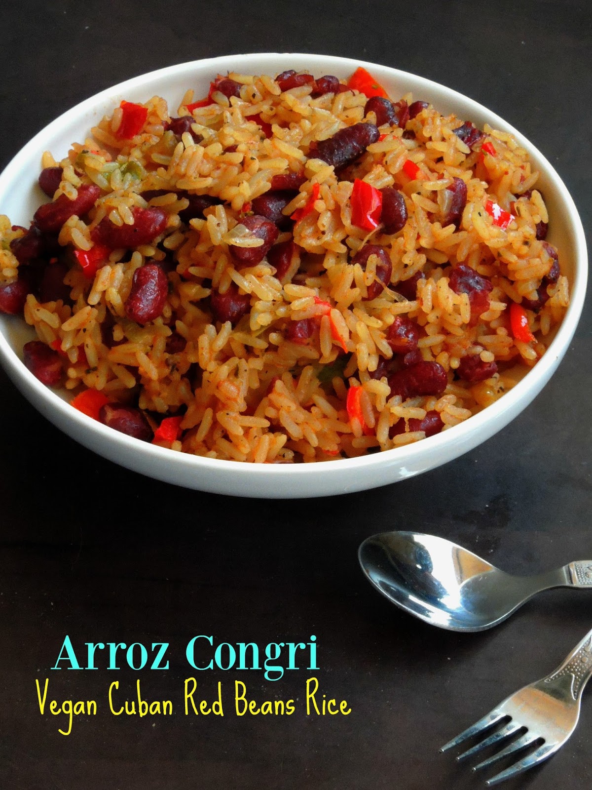 Priya's Versatile Recipes Arroz Congri/Vegan Cuban Red Kidney Beans Rice