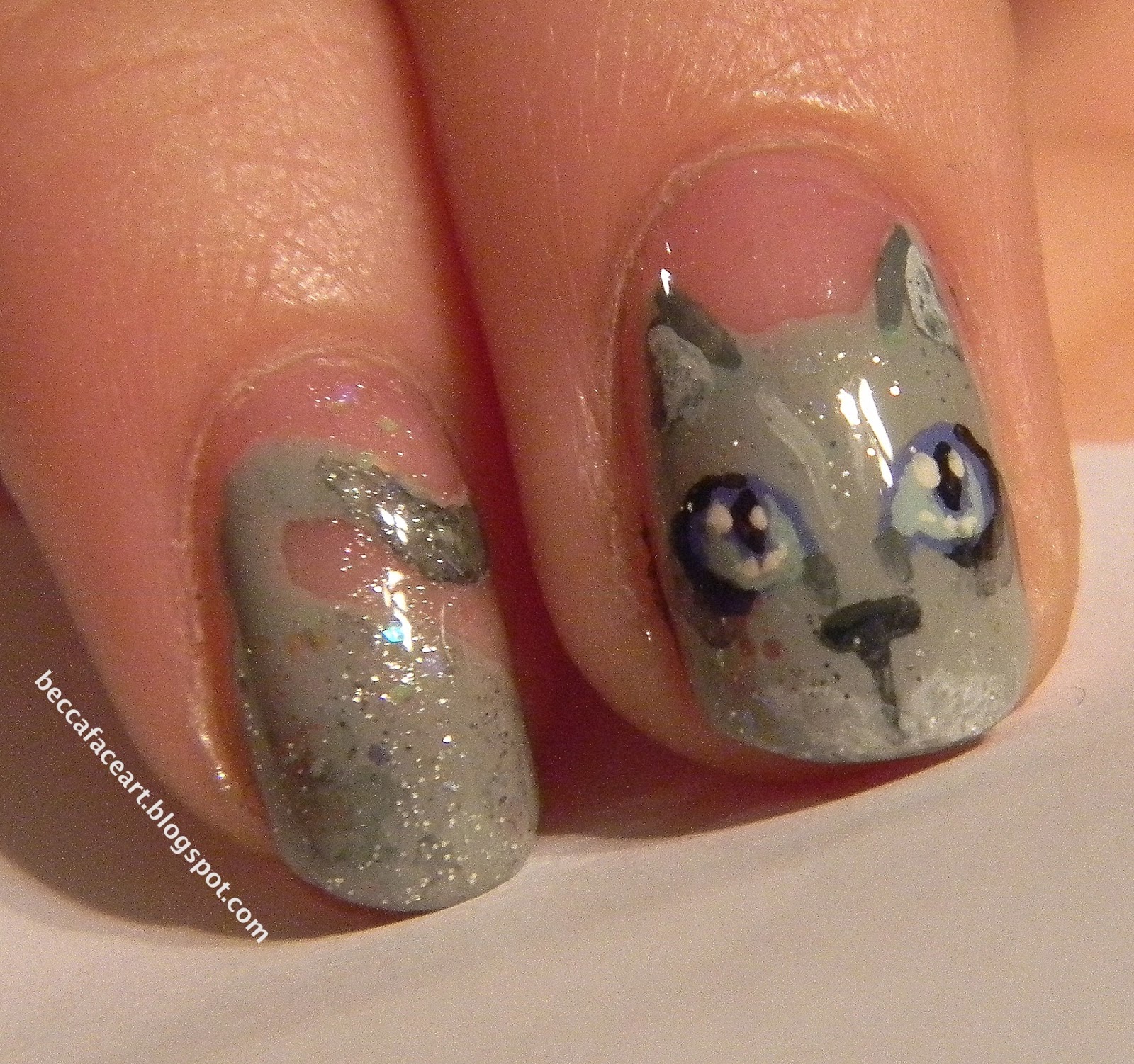 Becca Face Nail Art: Cat Nails