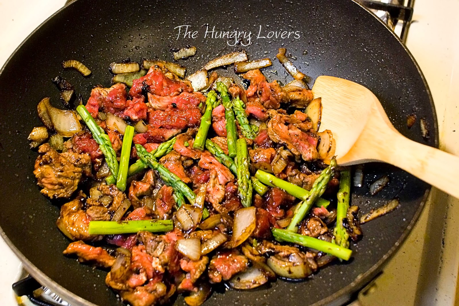 The Hungry Lovers Beef and Asparagus in Black Bean Sauce