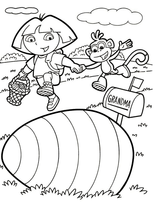 Coloring Dora Cartoon Cartoons Coloring Pages Dora The Explorer Coloring Pages