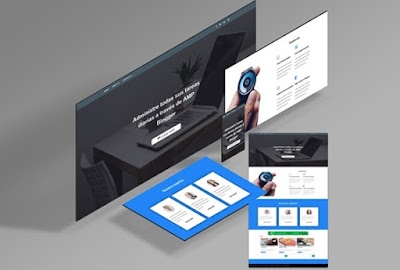 download template blogger amp daily, landing page