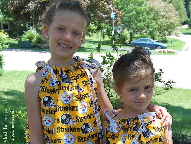 How to sew spirit wear pillowcase dresses for the upcoming football season! DIY Pillowcase Dresses