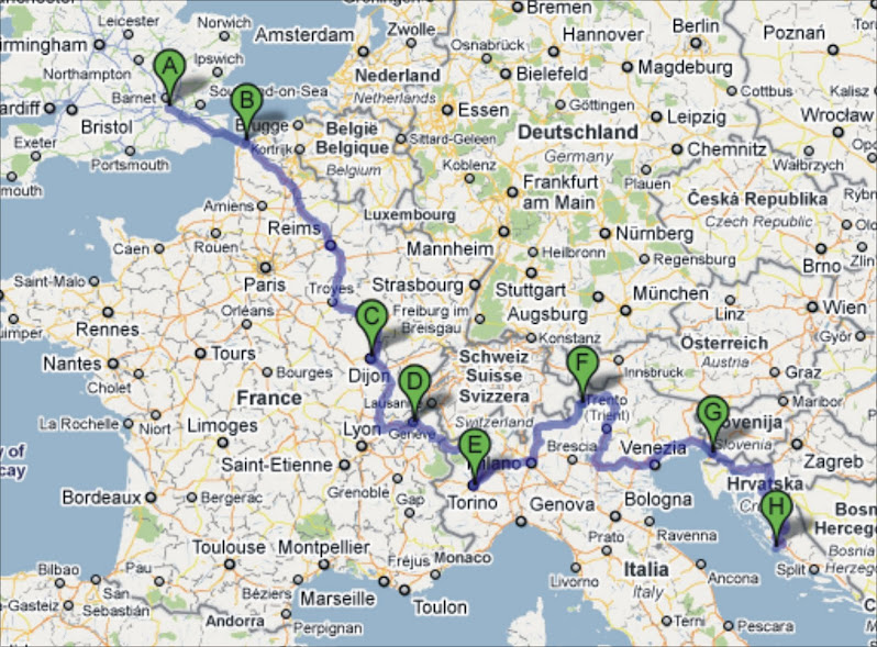 2011 Route to Croatia with Ian