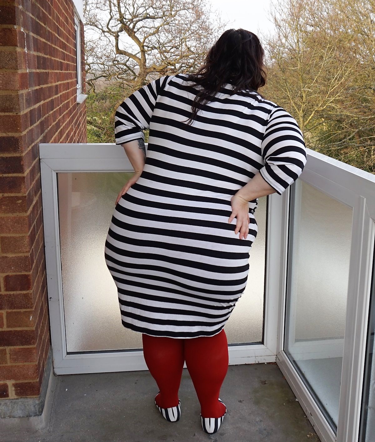 This fat girl loves horizontal stripes Love Leah