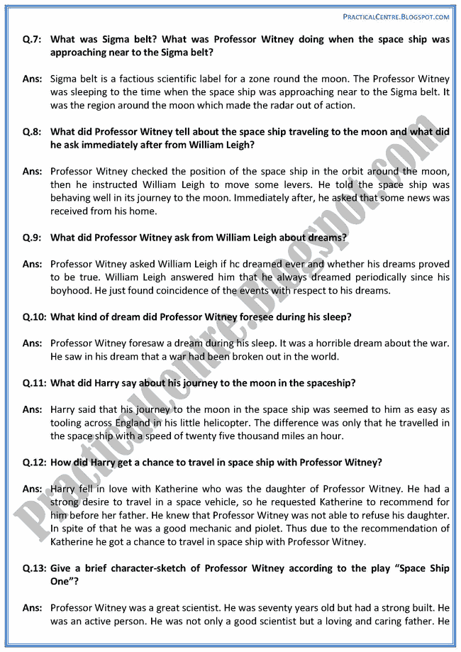 space-ship-one-prose-short-questions-answers-english-xii