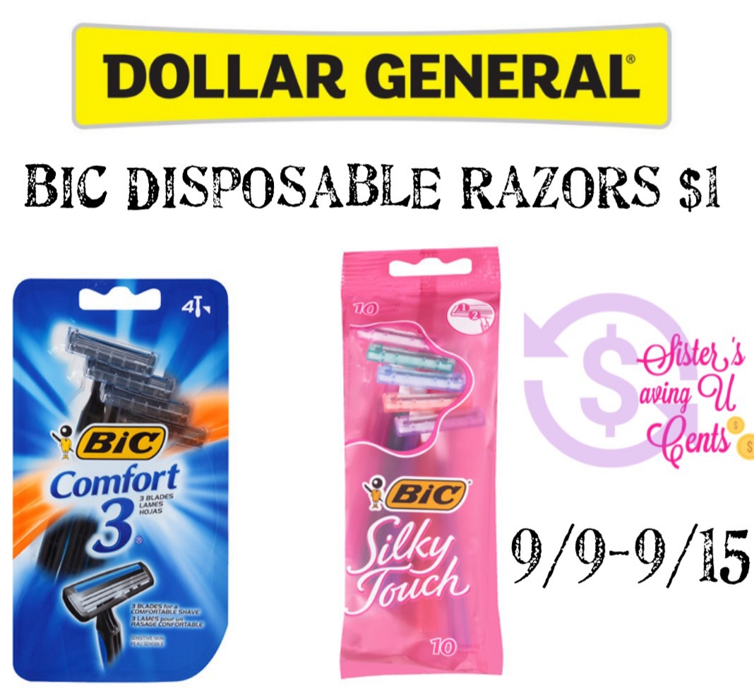1 Bic Disposable Razors At Dollar General!!