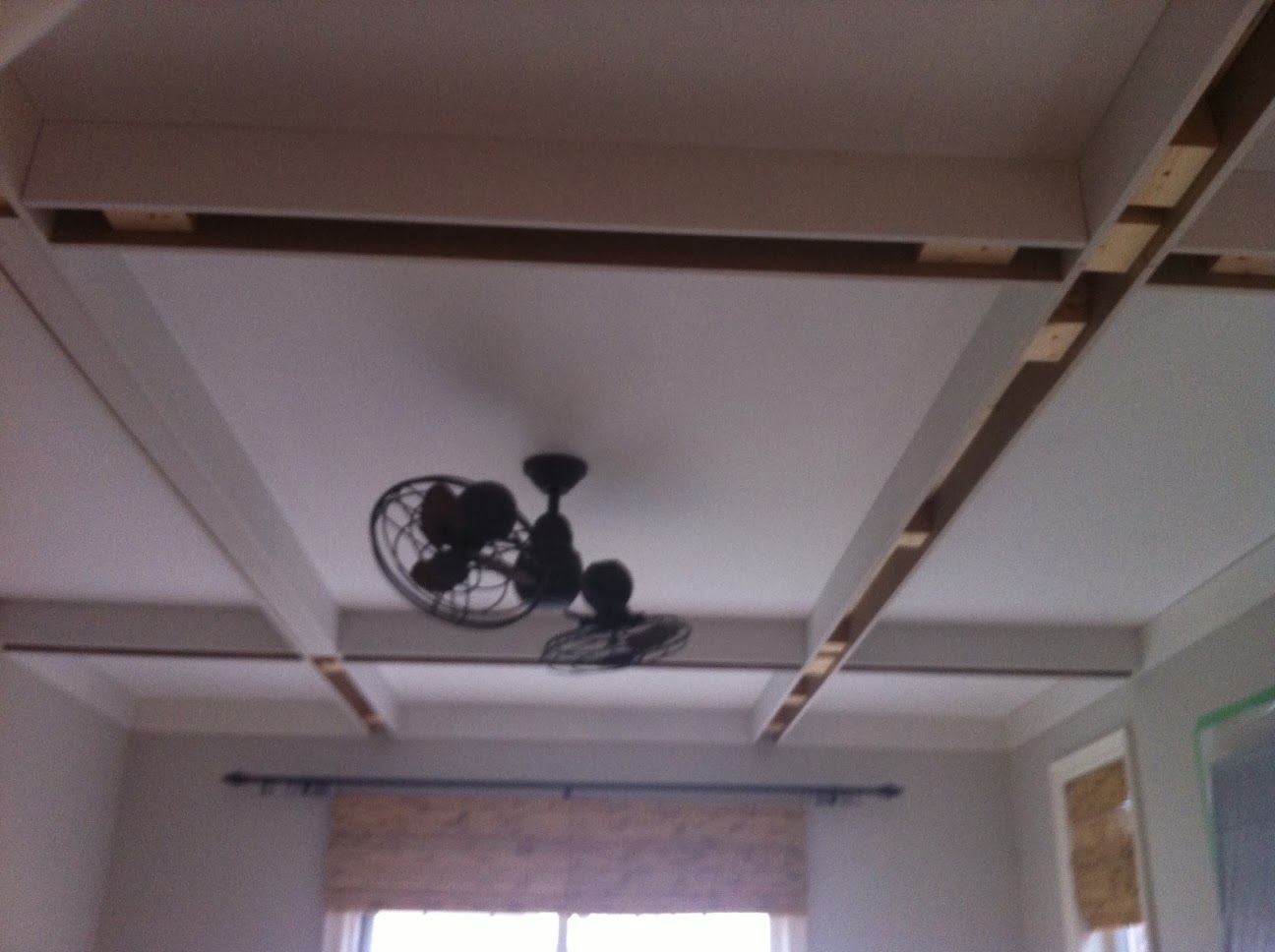 Plastic Door Strips >> White Wood : My DIY coffered ceiling Plastic Door Strips >> White Wood : My DIY coffered ceiling