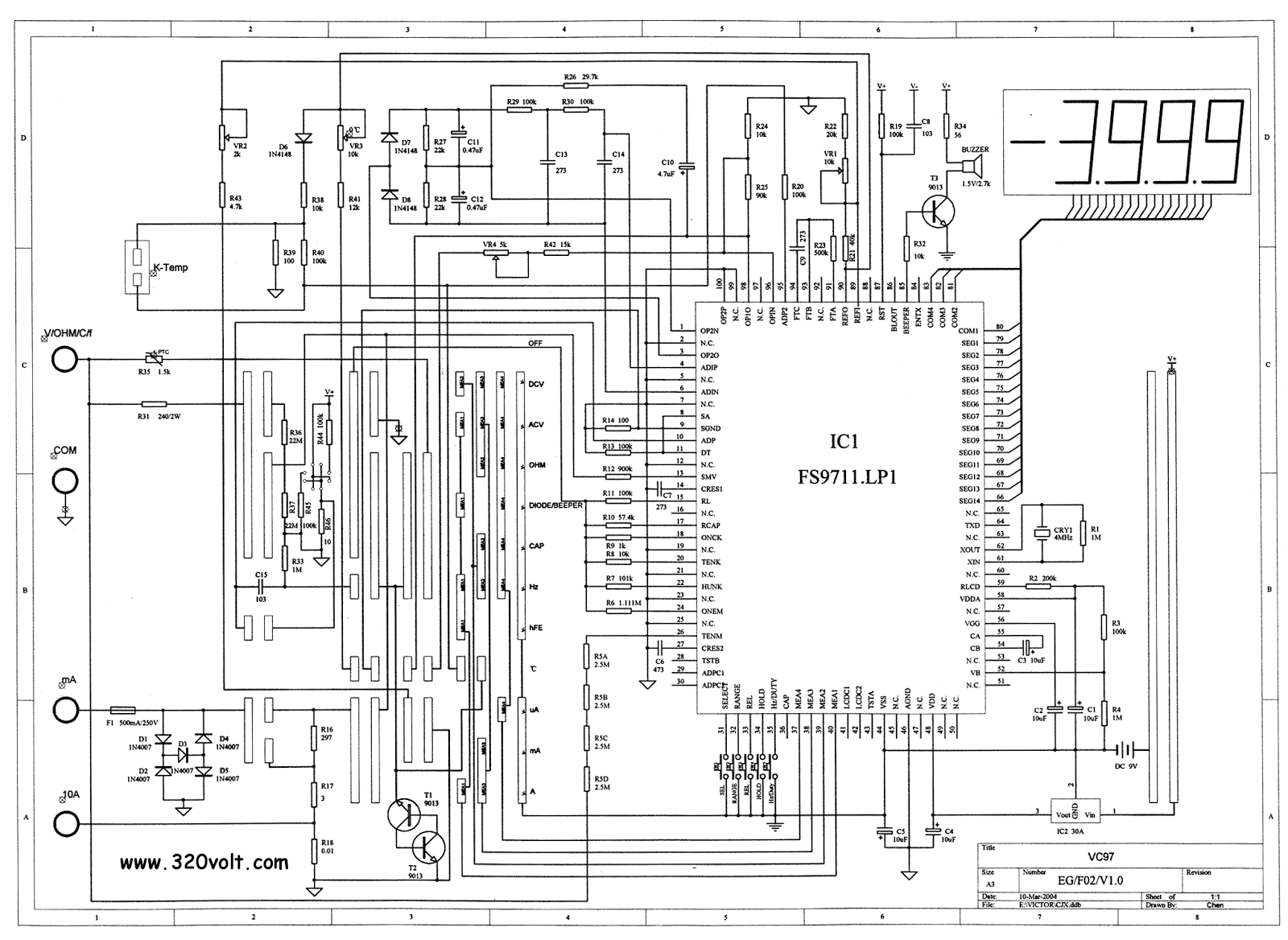 Esquema multimetro digital Hikari HM2090 (resolvido) Victor-VC97-multimeter-schema-vc97-circuit-fs97aa-lp1