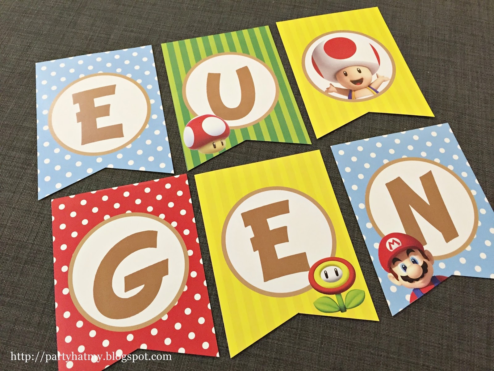 Party Hat: Super Mario Birthday Printables for Eugene