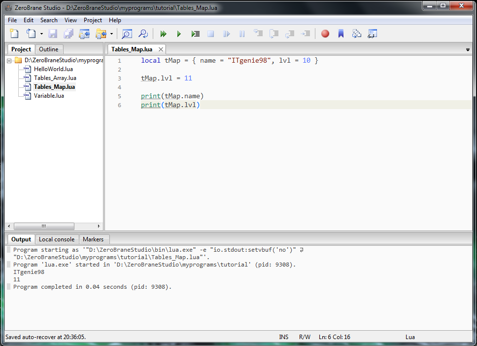 itgenie98's Blog Lua Tutorial 02 Variable & Tables
