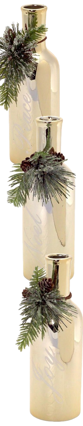 Nordstrom Melrose Gifts Decorative Metallic Bottles (set of 3)