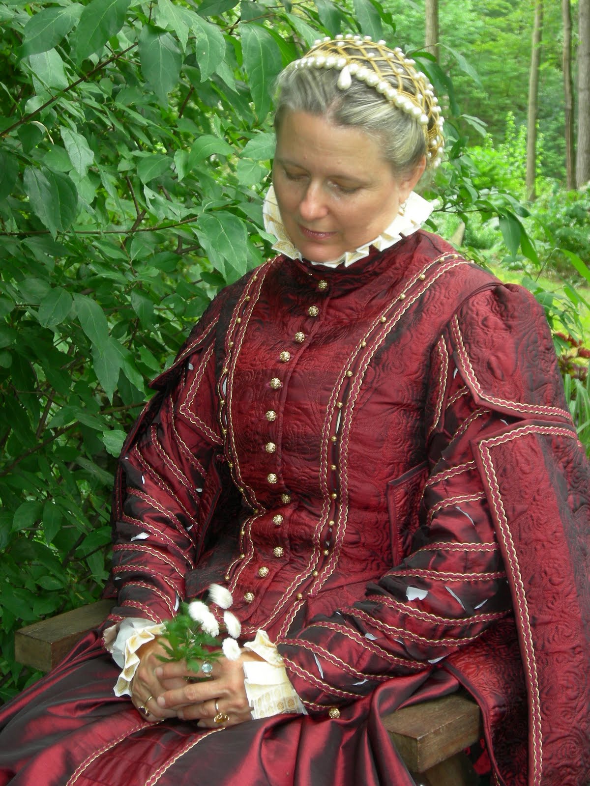 Mistress Couture Doublet with hanging sleeves and spiral sleeves complete!