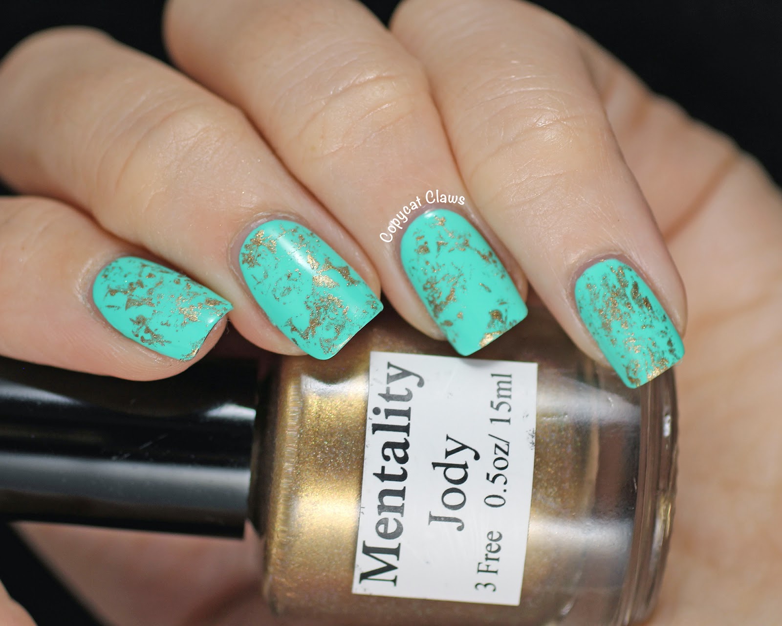 Copycat Claws: Turquoise Stone Nail Art & China Glaze Too Yacht To Handle