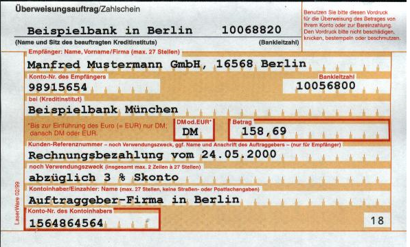 Wie Füll Ich Eine überweisung Aus