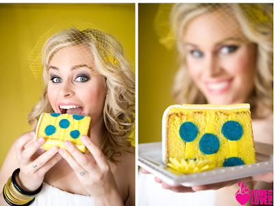Sweet Cakes by Rebecca - polka dot cake slice