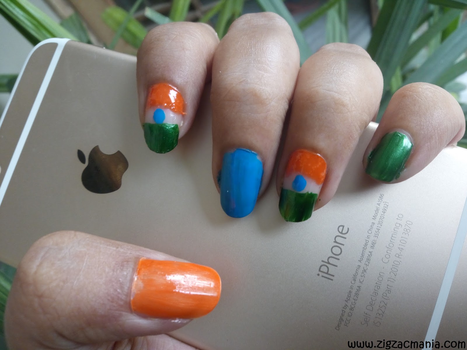 Independence Day (Indian Flag Inspired) Nail Art Step By Step: Tutorial