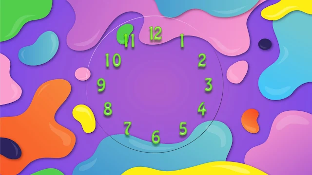 Colorful Abstract Clock